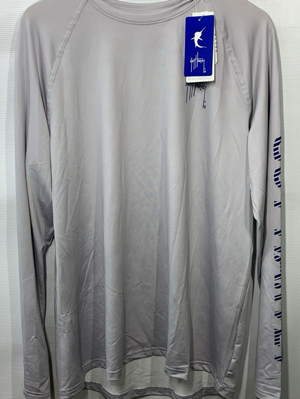 Guy Harvey Men's American Classic Performance Raglan Sun Protection Top Large